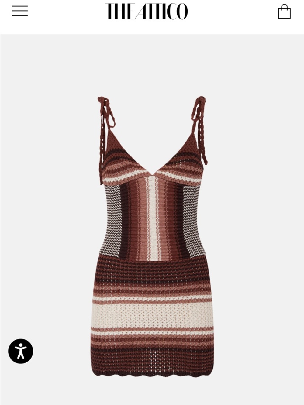 NWT • The Attico Pink Shades Mini Dress